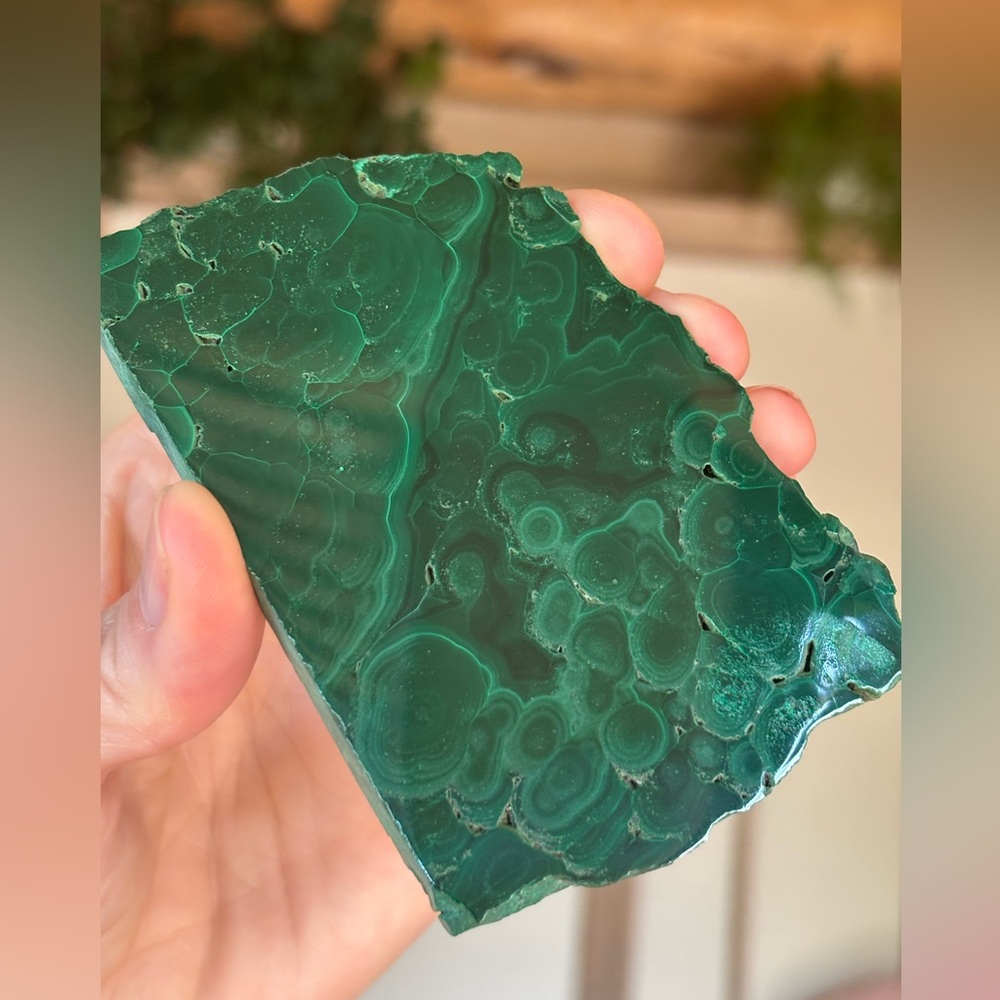💎 Polished Malachite Slab – 202 g